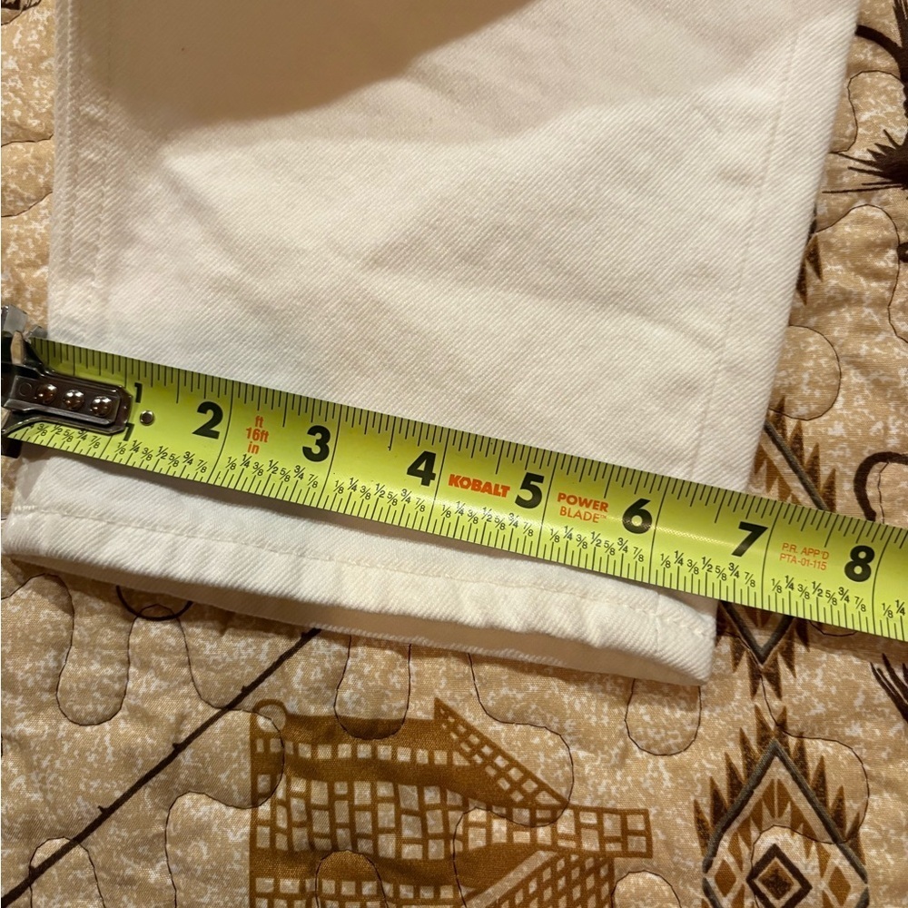 H&M HIGH RISE SLIM STRAIGHT ANKLE JEANS OFF WHITE size 10 NWOT - Picture 8 of 14